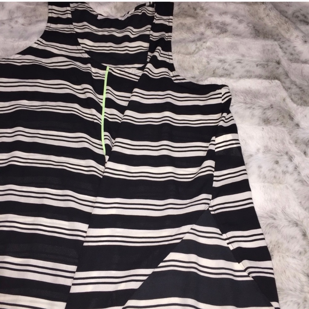 Striped Racer Back High Low Tank - Picture 3 of 5